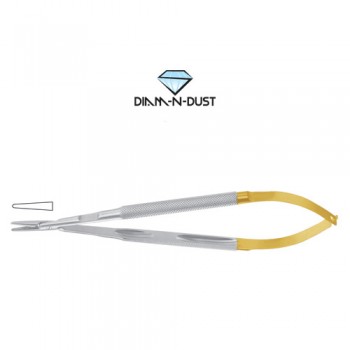 Diam-n-Dust™ Micro Needle Holder Straight - Round Handle - With Lock Stainless Steel, 16 cm - 6 1/4"